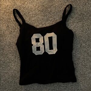 Edikted Black Camisole with White Number Print